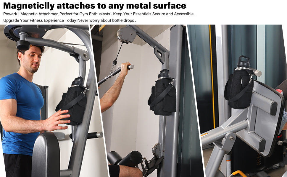 Magnetic Gym Bag Water and phone Holder