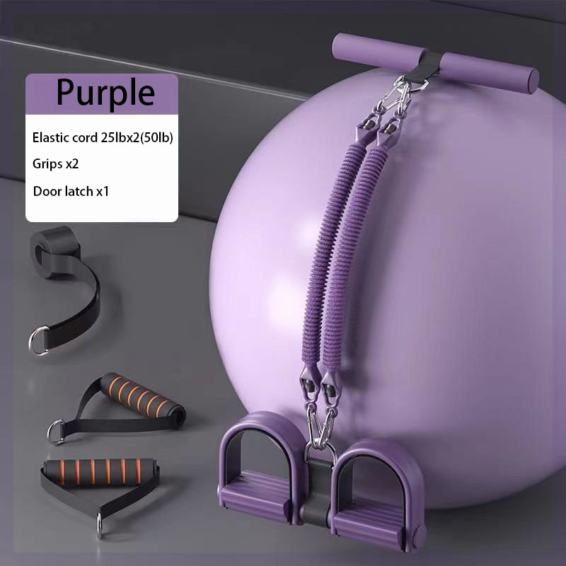 A Set Of Adjustable Resistance Tension Bands With Foot Pedals And Handles, High Resistance Level, Anti Fall, Suitable For Fitness Training, Body Stretching, And Abdominal Muscle Exercises