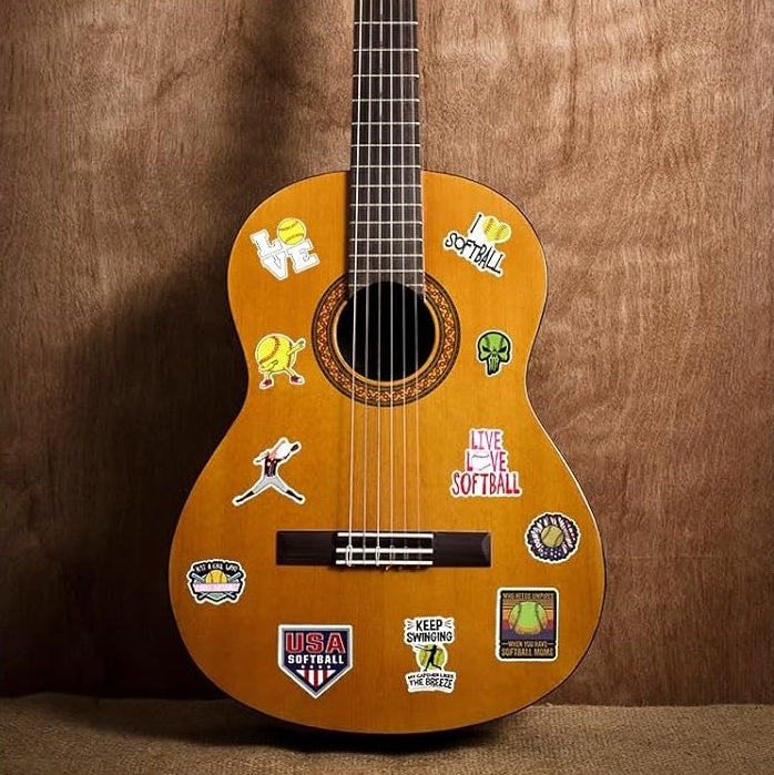 100 PCS Softball Stickers, Vinyl Decal For Water Bottle Laptop Car Helmet Guitar Skateboard Softball Accessories Gifts Clearance Sale1