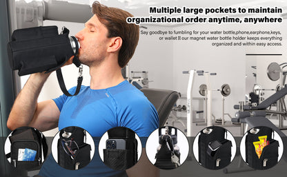 Magnetic Gym Bag Water and phone Holder