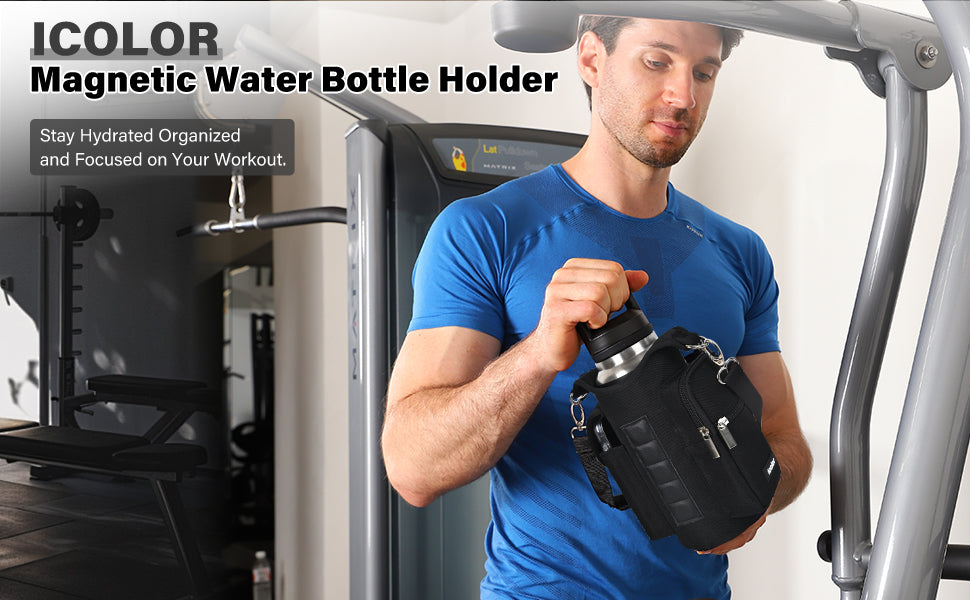 Magnetic Gym Bag Water and phone Holder